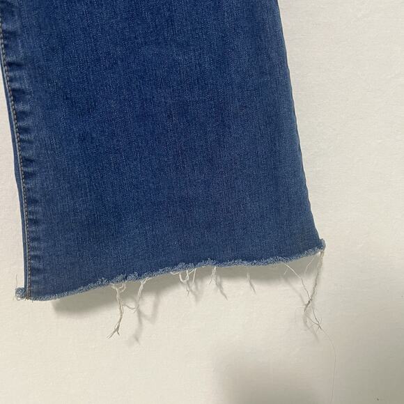 Sincerely Jules High Rise Flare Women 7/28 Raw Hem Retro Patch Pockets Stretch - Picture 3 of 11